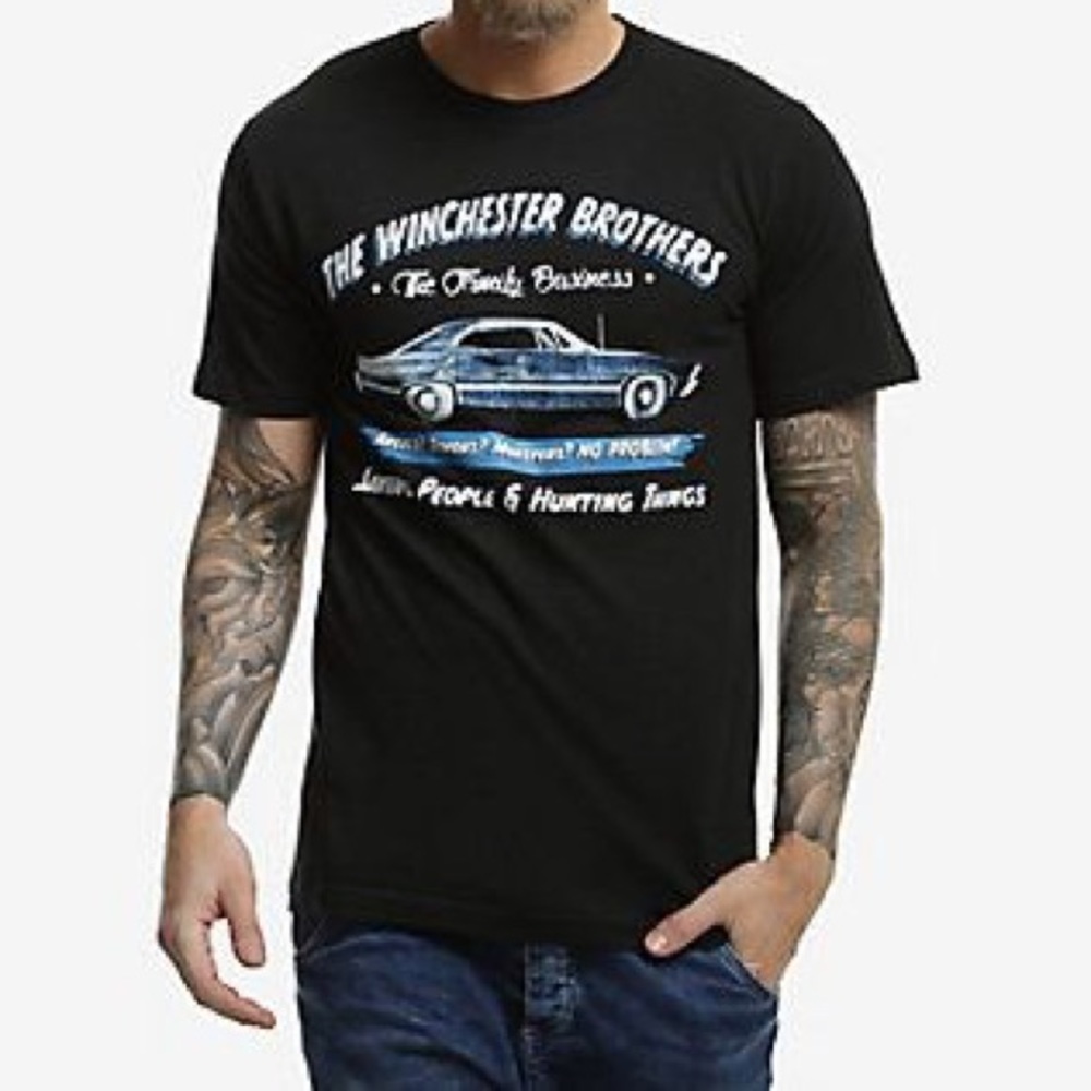 Supernatural Men’s Large T-shirt Black Shirt NWT